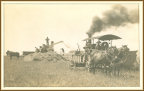1911 Postcard of Threshing at the H. C. Boettcher Farm NW of Perry