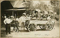 1911 Sufferagette decorated wagon